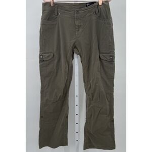Kuhl Splash Roll Up Mountain Culture Green Cargo Camp/Hiking Pant 10 Quick dry